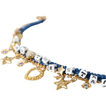 Dolce & Gabbana Gold Tone Brass Chain Iam The Star Bracelet