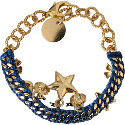 Dolce & Gabbana Gold Tone Brass Chain Star Fashion Bracelet