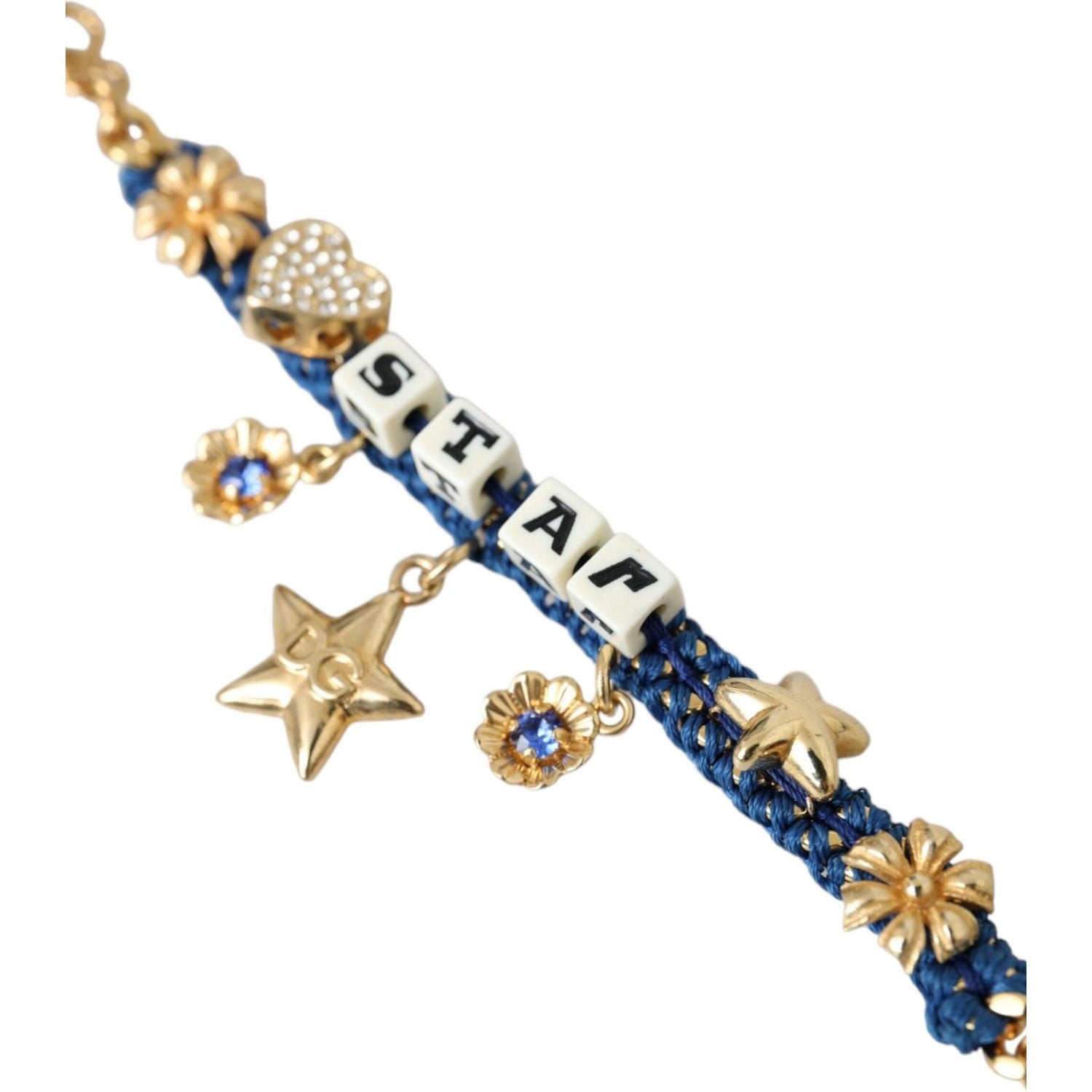 Dolce & Gabbana Gold Tone Brass Chain Star Fashion Bracelet