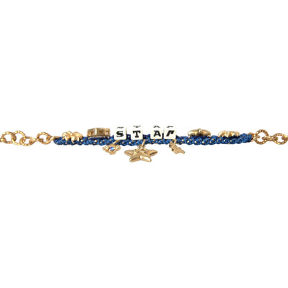 Dolce & Gabbana Gold Tone Brass Chain Star Fashion Bracelet