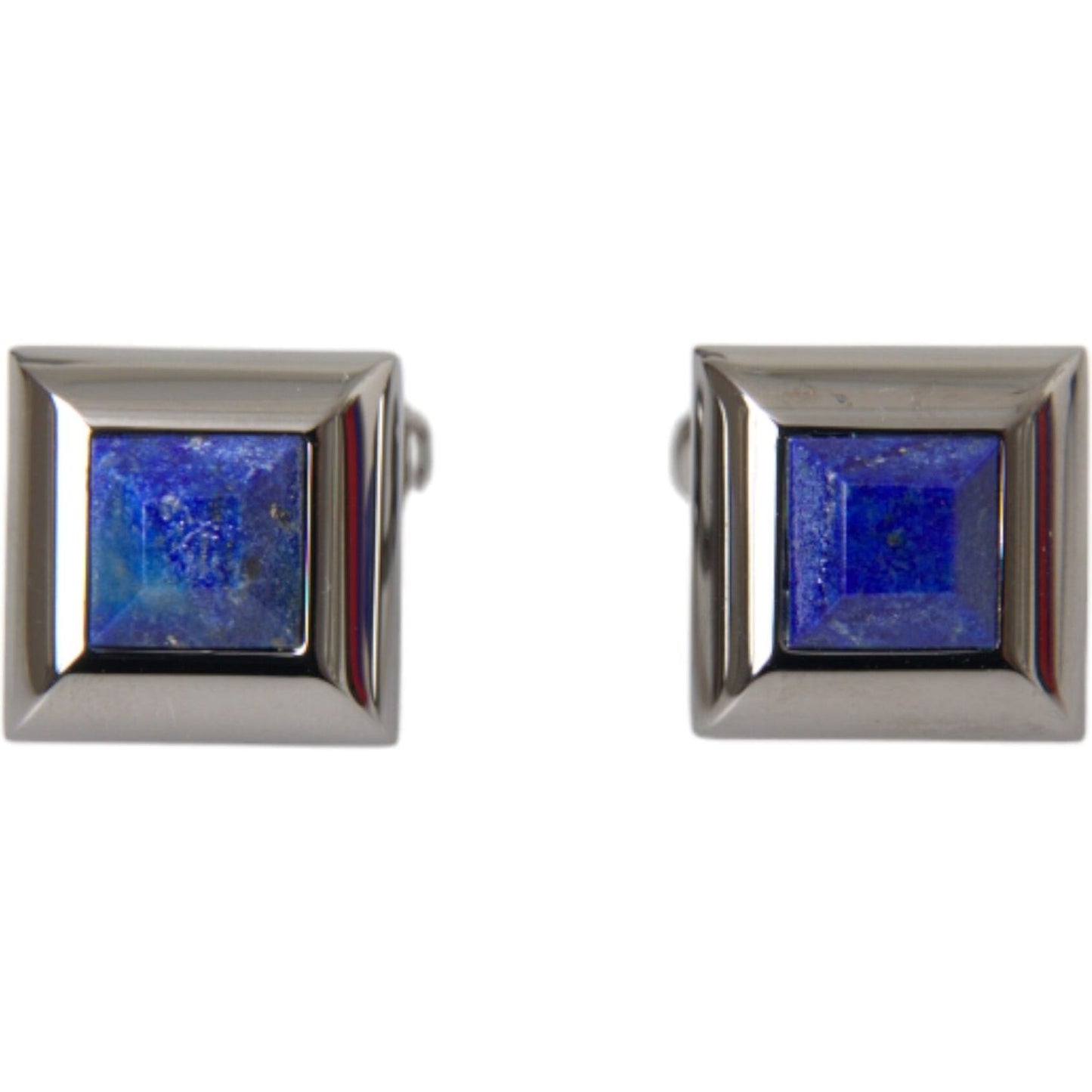 Dolce & Gabbana Silver Plated Brass Pin Crystal Cufflinks