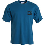 Dolce & Gabbana Blue Logo Round Neck Short Sleeves T-shirt TSH84607-56