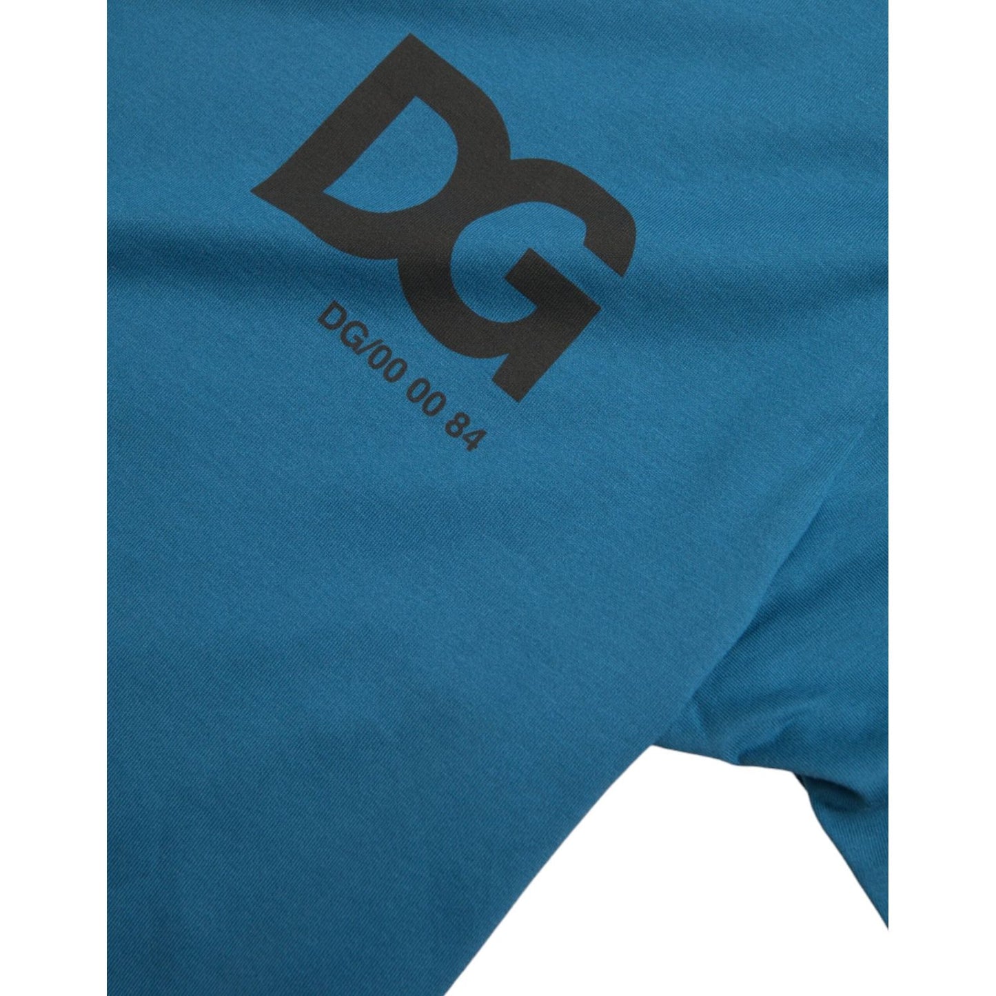 Dolce & Gabbana Blue Logo Round Neck Short Sleeves T-shirt TSH84607-56