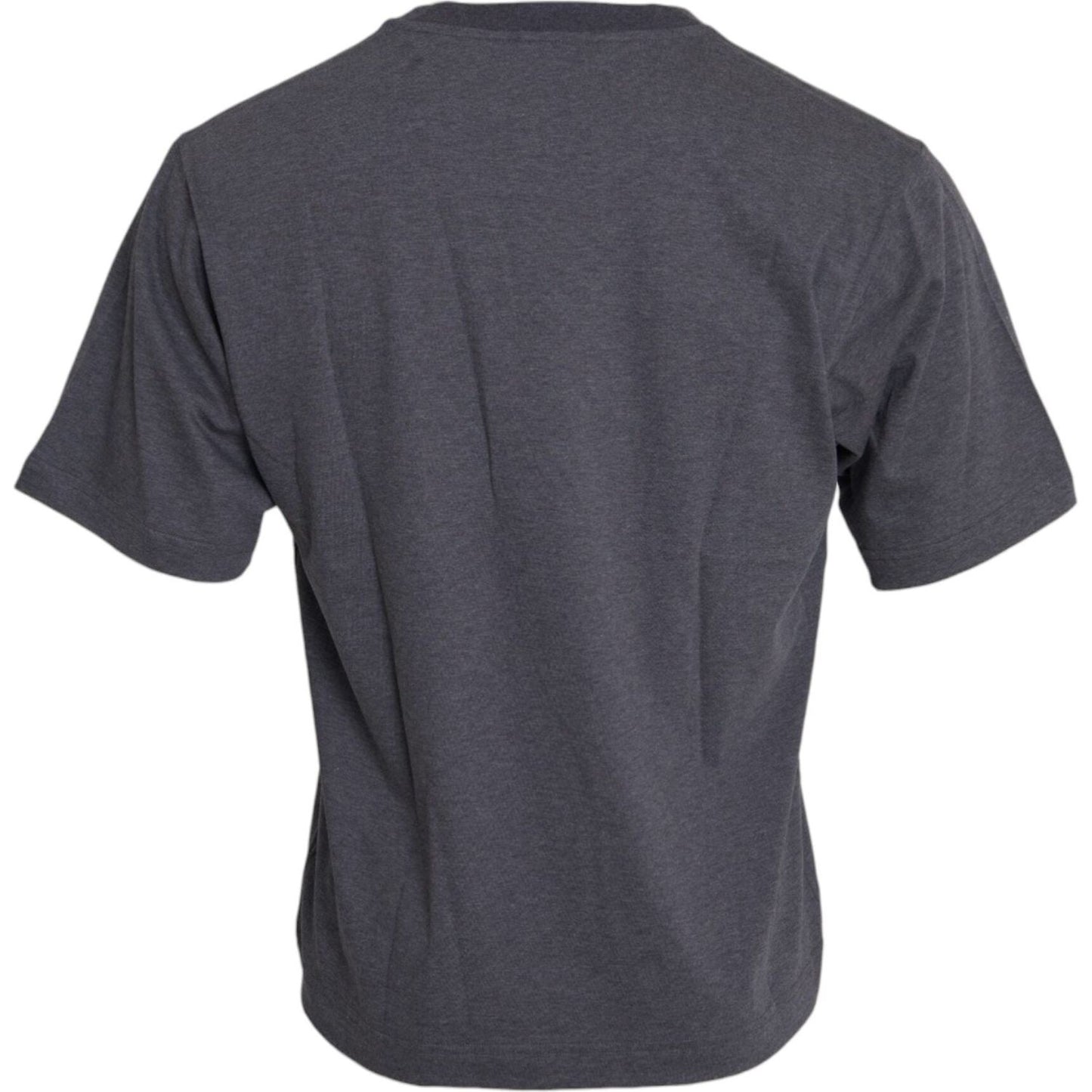 Dolce & Gabbana Gray Cotton Round Neck Short Sleeve T-shirt TSH86256-48