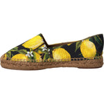 Dolce & Gabbana Multicolor Lemon Slip On Espadrilles Shoes