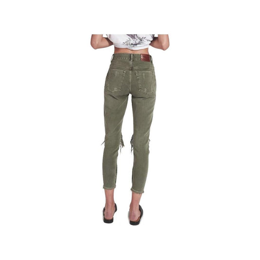 One Teaspoon Green Cotton Jeans & Pant One Teaspoon Dim Gray