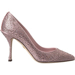 Dolce & Gabbana Pink Strass Crystal Heels Pumps Shoes
