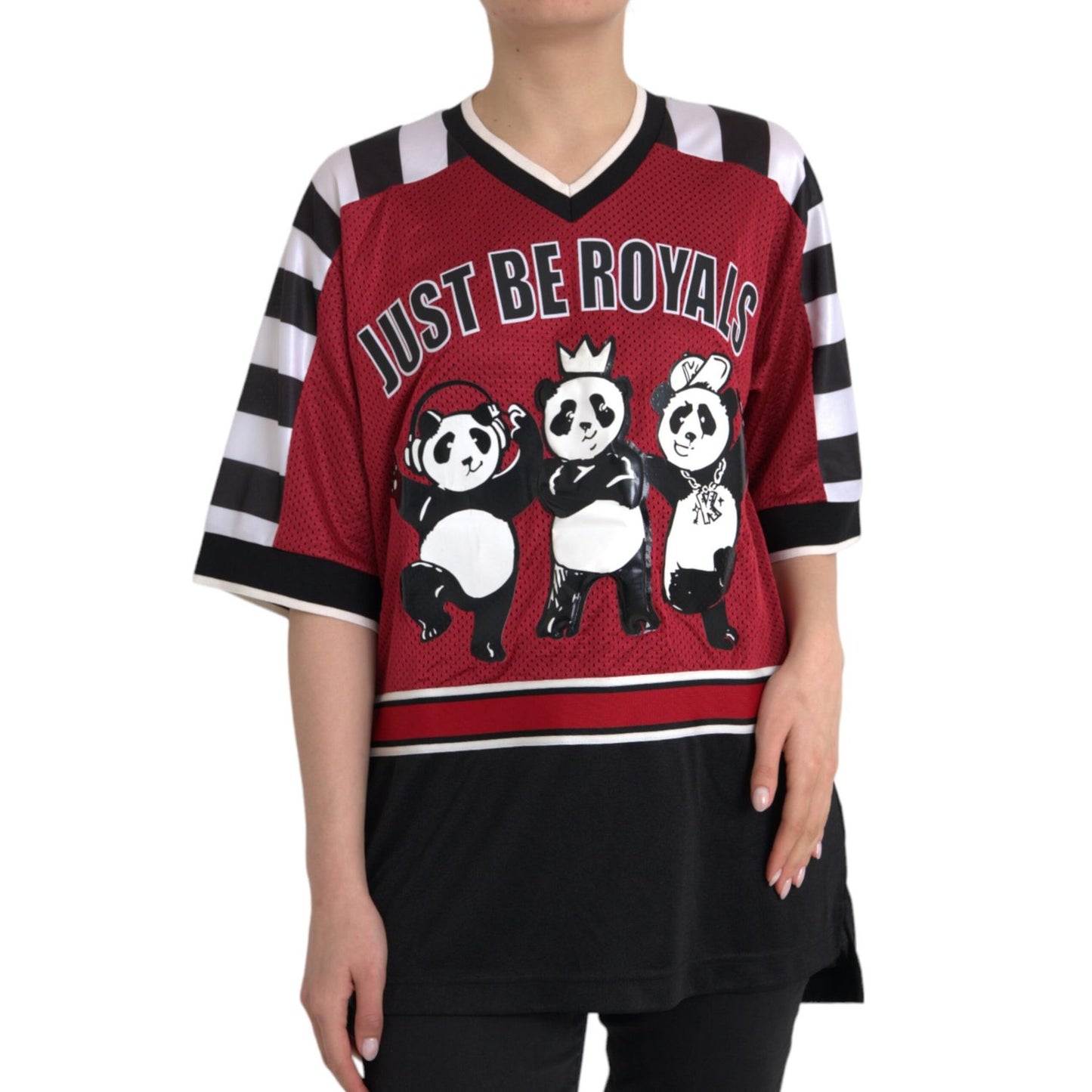Dolce & Gabbana Multicolor Royals Panda Oversized T-shirt