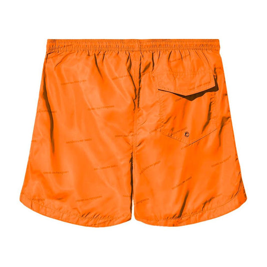 Comme Des Fuckdown Orange Polyester Men Swim Short Comme Des Fuckdown Chocolate