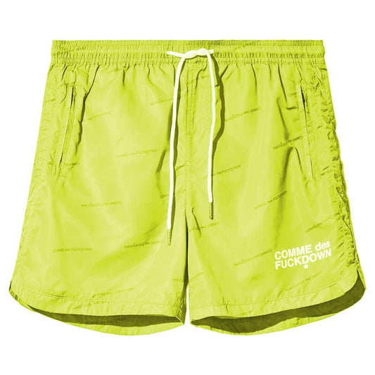Comme Des Fuckdown Yellow Polyester Men Bermuda Short Comme Des Fuckdown Light Goldenrod