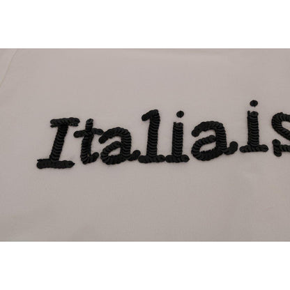 Dolce & Gabbana White Silk ITALIA IS LOVE Blouse T-shirt