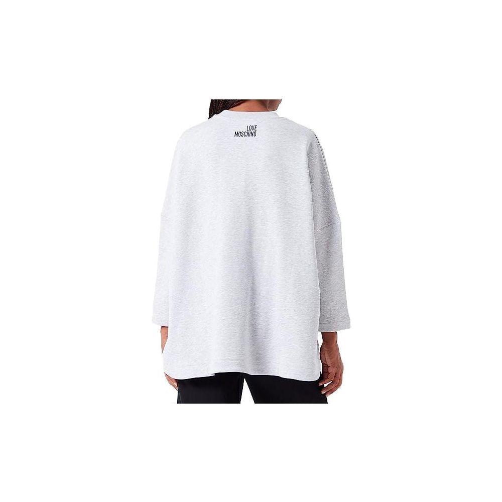 Love Moschino Gray Cotton Women's Oversized Sweatshirt