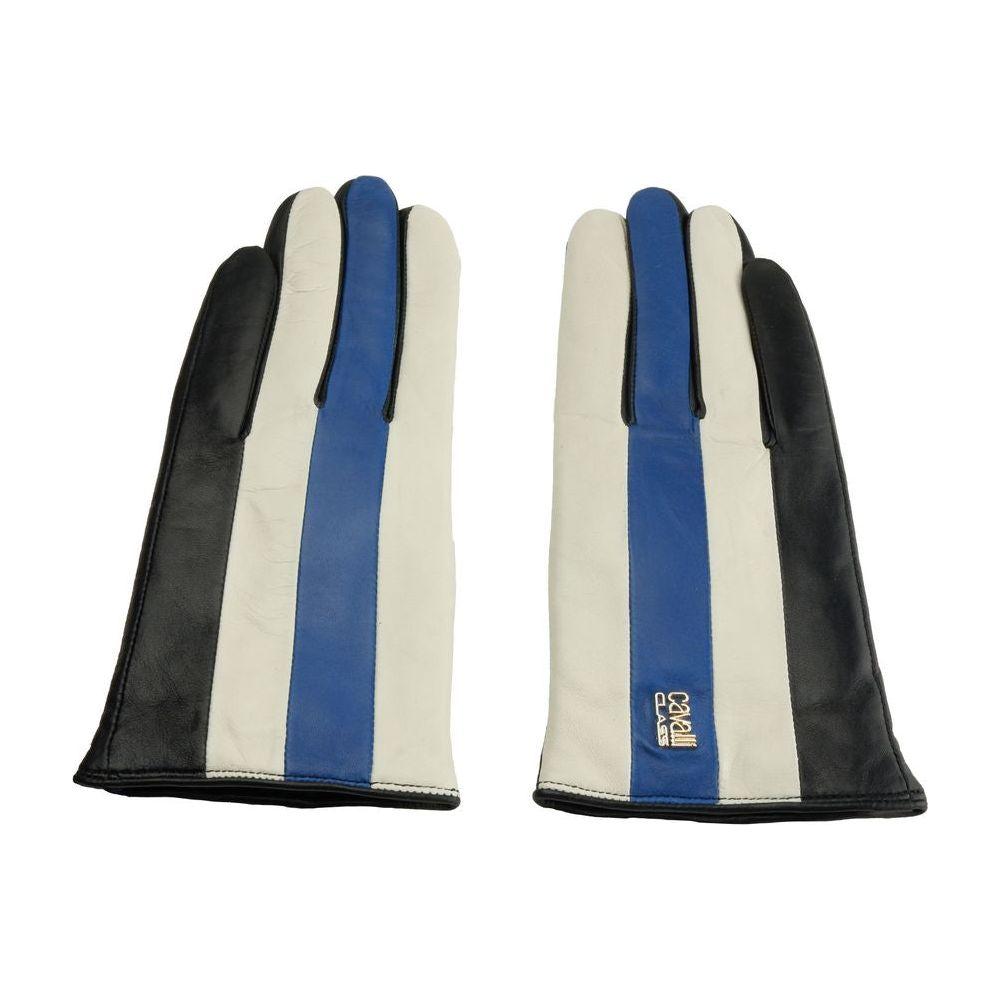Cavalli Class Blue Lambskin Women Glove