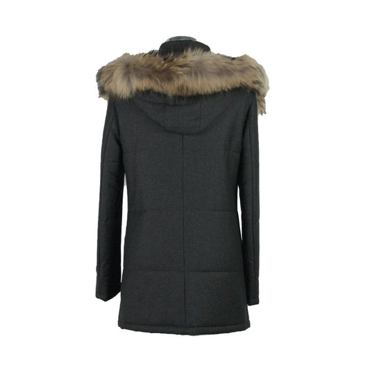 Made in Italy Elegant Italian Wool-Cashmere Blend Jacket Made in Italy Dark Slate Gray