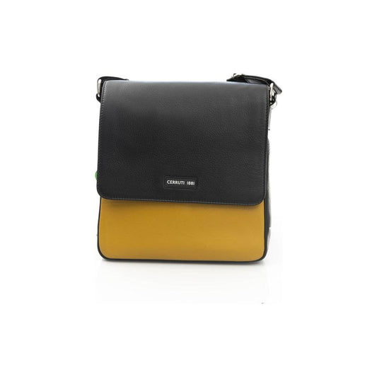 Cerruti 1881 Yellow Leather Men Messenger Bag Cerruti 1881 Tan
