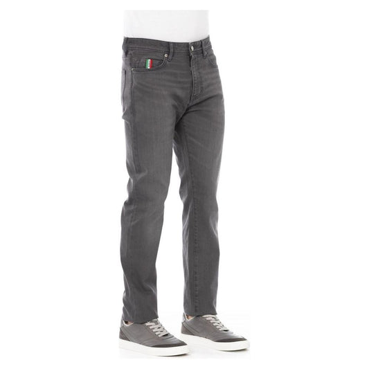 Baldinini Trend Gray Cotton Men Jeans Baldinini Trend Dim Gray