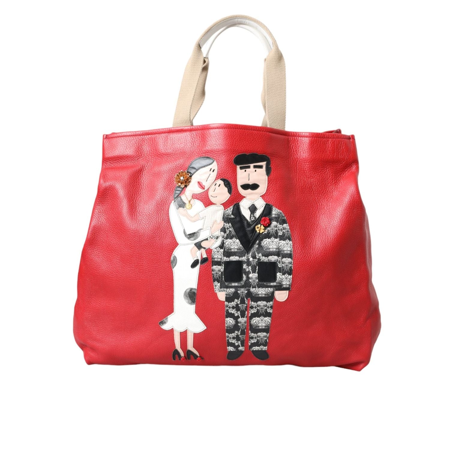 Front view with bag zipped and handles upright.