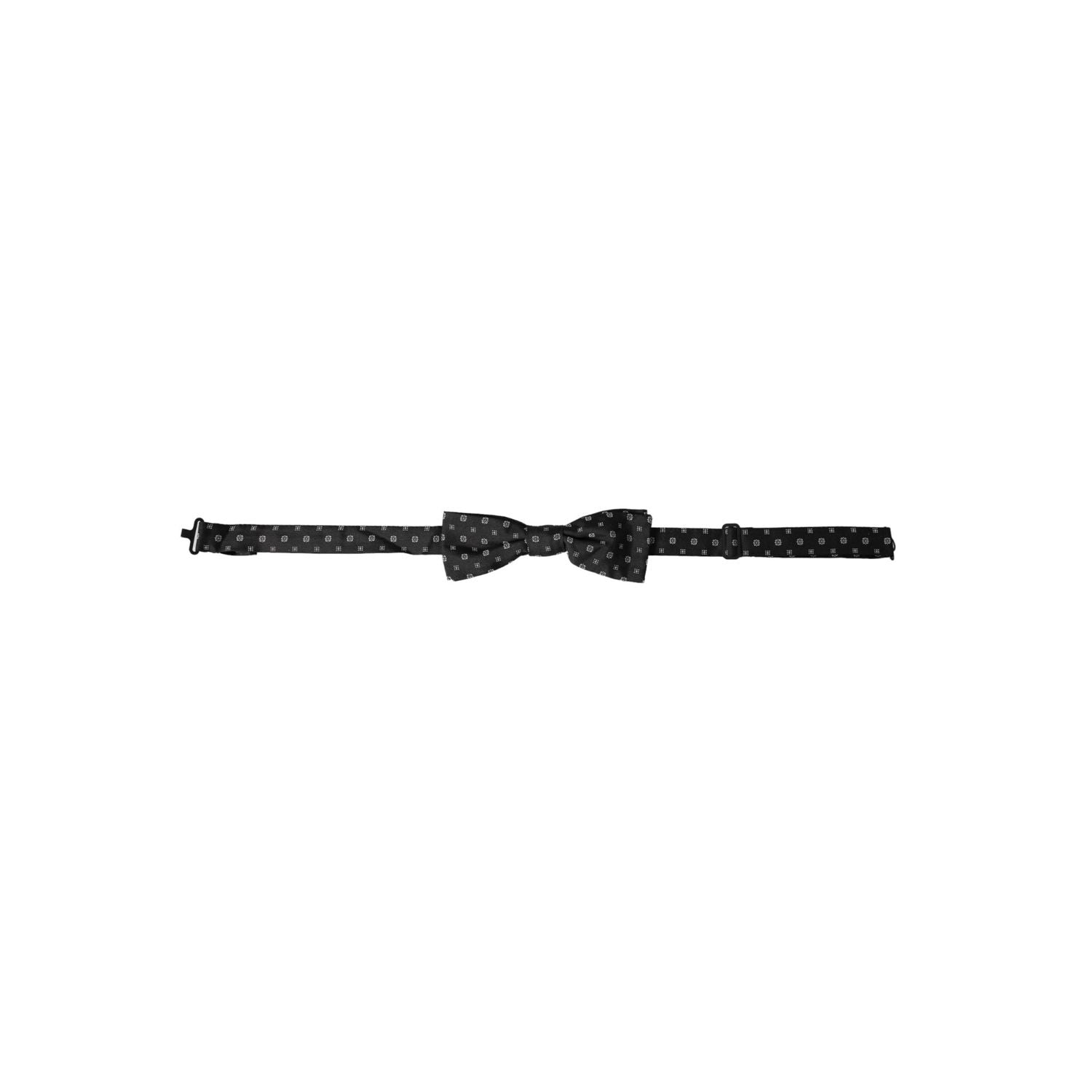 Dolce & Gabbana Black Silk Fantasy Adjustable Neck Men Papillon Bow Tie