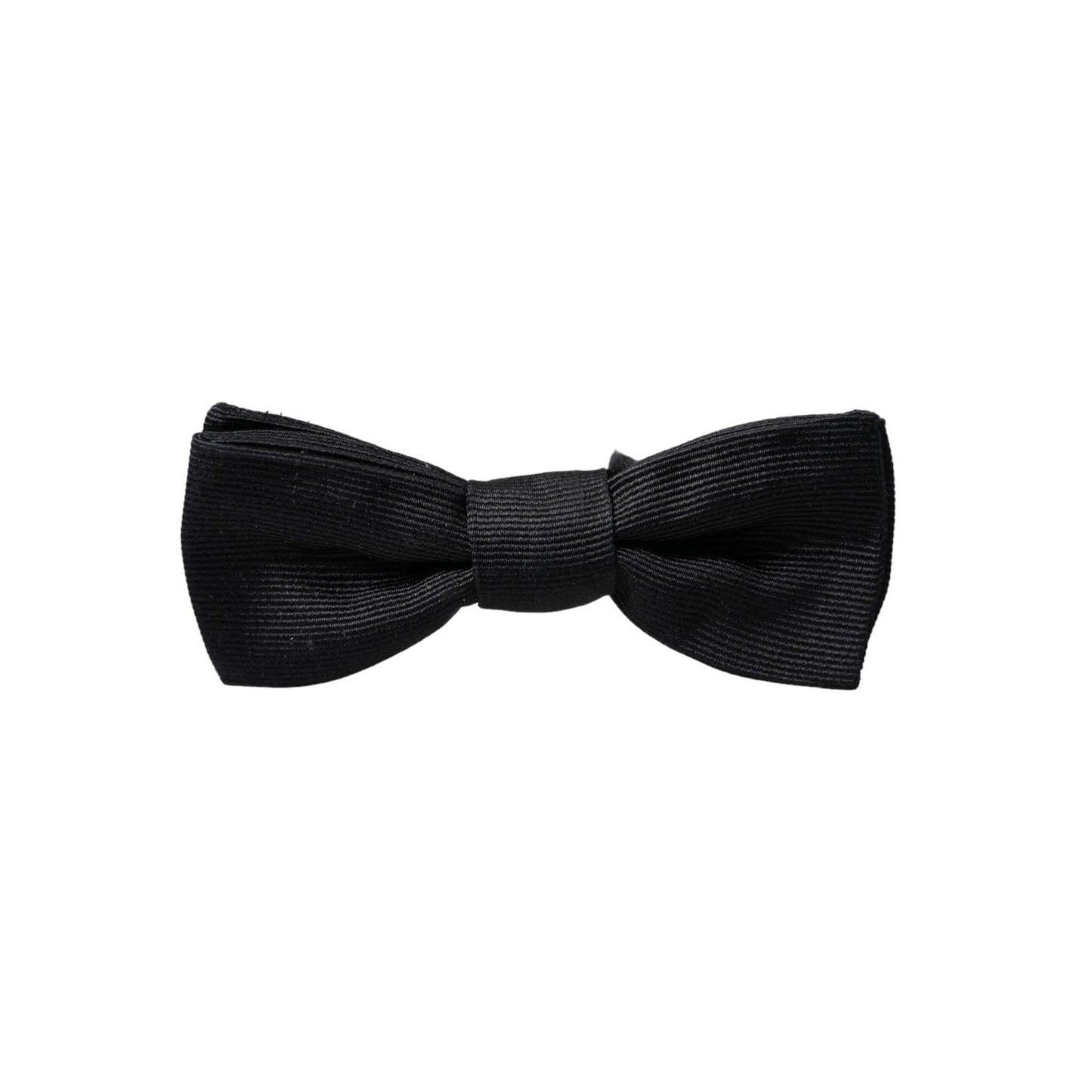 Dolce & Gabbana Black Silk Adjustable Neck Men Bow Tie