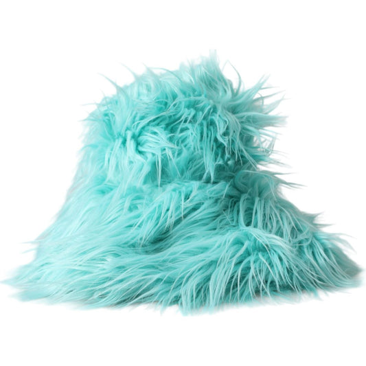 Dolce & Gabbana Mint Green Acrylic Fur Womens Bucket Hat Dolce & Gabbana Sky Blue
