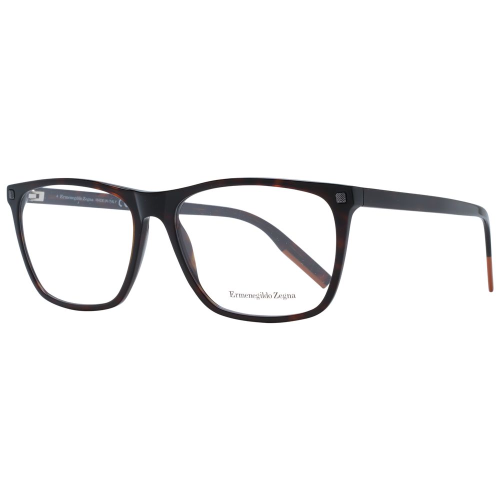 Ermenegildo Zegna Brown Plastic Glasses (Frames)