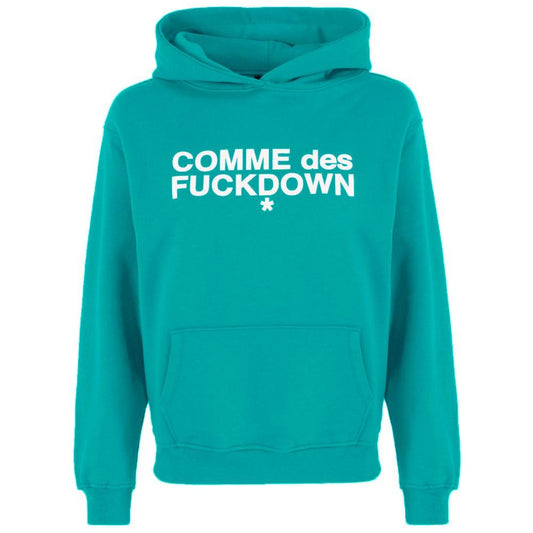 Comme Des Fuckdown Green Cotton Sweater Comme Des Fuckdown Dark Cyan
