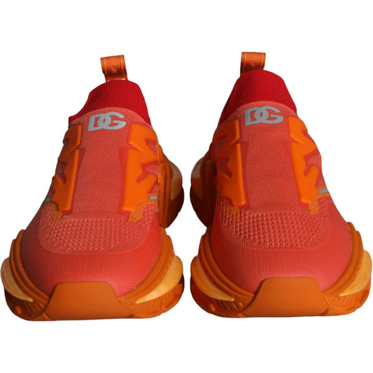 Dolce & Gabbana Orange Airmaster Low Top Men Sneakers Shoes Dolce & Gabbana Firebrick