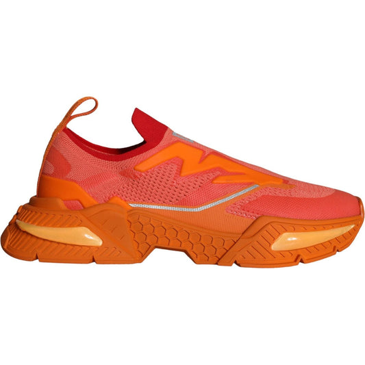 Dolce & Gabbana Orange Airmaster Low Top Men Sneakers Shoes Dolce & Gabbana Chocolate