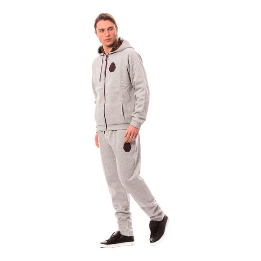 Billionaire Italian Couture Elegant Gray Cotton Sweatsuit Ensemble Billionaire Italian Couture Gray