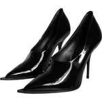 Dolce & Gabbana Black Patent Leather High Heels Pumps Shoes LA11363-37.5
