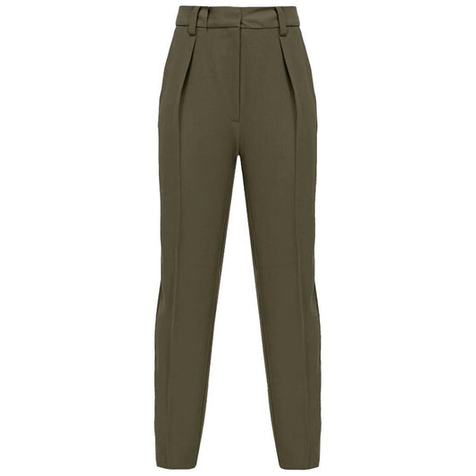 PINKO Green Polyester Jeans & Pant PINKO Dark Olive Green