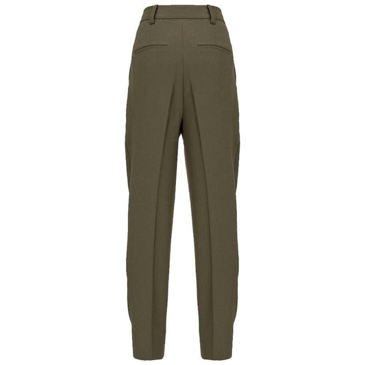 PINKO Green Polyester Jeans & Pant PINKO Dark Olive Green