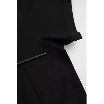 Balenciaga Black Cotton Logo Crew Neck Short Sleeves T-shirt