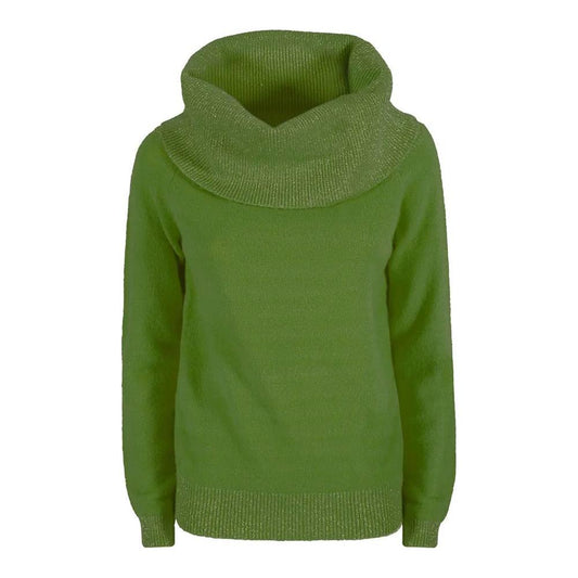 Yes Zee Green Viscose Sweater Yes Zee Dark Olive Green