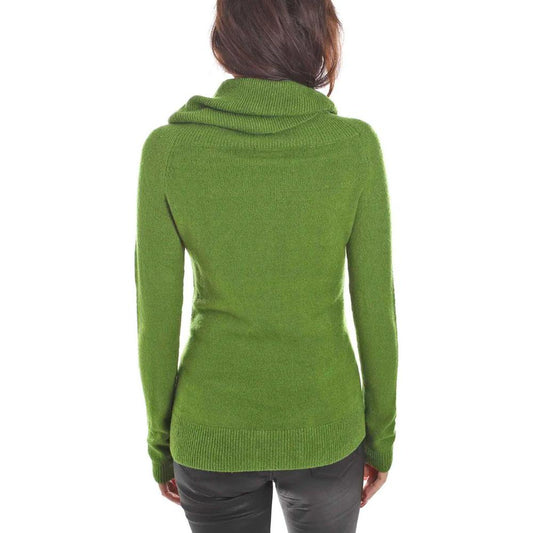 Yes Zee Green Viscose Sweater Yes Zee Dark Olive Green