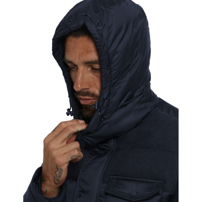 Yes Zee Blue Wool Men Jacket