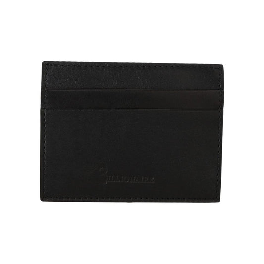 Billionaire Italian Couture Exquisite Black Leather Men's Wallet Wallet Billionaire Italian Couture Black