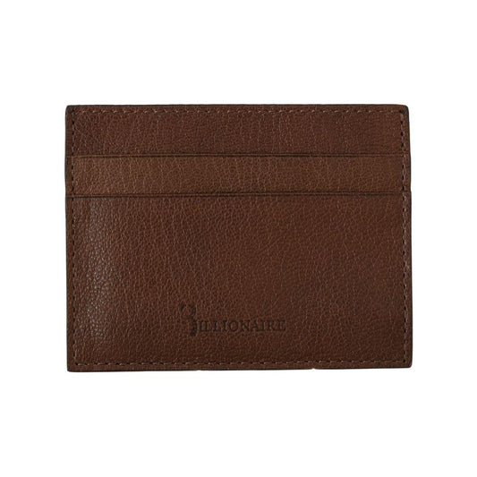Billionaire Italian Couture Elegant Leather Men's Wallet in Brown Wallet Billionaire Italian Couture Dark Slate Gray