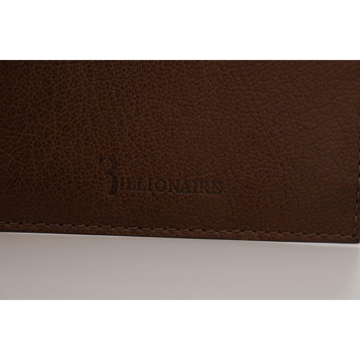 Billionaire Italian Couture Brown Leather Cardholder Wallet