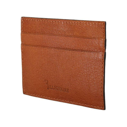Billionaire Italian Couture Elegant Men's Leather Wallet in Brown Wallet Billionaire Italian Couture Sienna