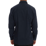 John Galliano Elegant Blue Cotton Casual Shirt John Galliano Black