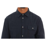 John Galliano Elegant Blue Cotton Casual Shirt John Galliano Dark Slate Gray
