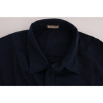 John Galliano Elegant Blue Cotton Casual Shirt John Galliano Light Gray