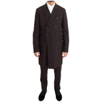 Dolce & Gabbana Bordeaux Wool Stretch Long 3 Piece Suit Suit