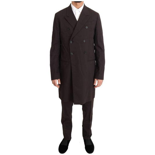 Dolce & Gabbana Elegant Bordeaux Double Breasted Suit Suit Dolce & Gabbana Dark Slate Gray