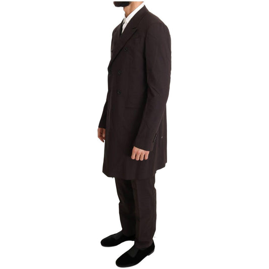 Dolce & Gabbana Elegant Bordeaux Double Breasted Suit Suit Dolce & Gabbana Black