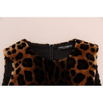 Dolce & Gabbana Sleeveless Leopard Mini Sheath Dress Dolce & Gabbana Black