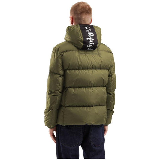 Refrigiwear Green Nylon Men Jacket Refrigiwear Dark Slate Gray