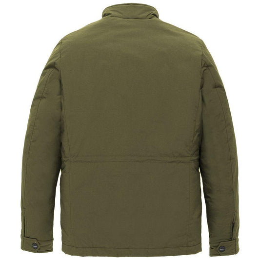 Refrigiwear Green Nylon Men Jacket Refrigiwear Dark Olive Green