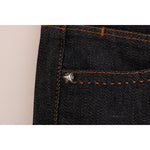 Costume National Blue Cotton Stretch Slim Fit Jeans
